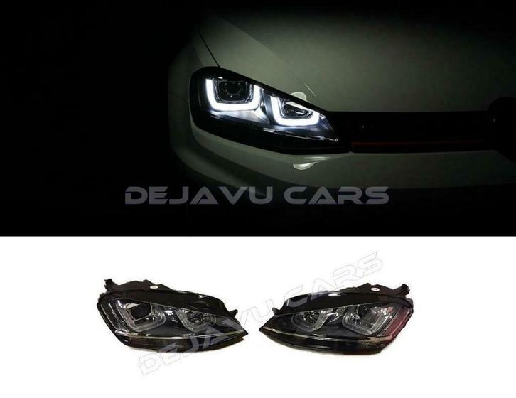 Xenon Look LED Koplampen U-LED voor Volkswagen VW Golf 7 MK7, Auto-onderdelen, Verlichting, Nieuw, Volkswagen, Ophalen of Verzenden