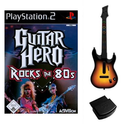 Guitar Hero Rocks The 80s-Incl. NIEUW Gitaar & Receiver, Spelcomputers en Games, Games | Sony PlayStation 2, Zo goed als nieuw