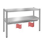 GGM Gastro | Warmtebrug PREMIUM - 1200x370mm - met 2 planken, Verzenden, Nieuw in verpakking, Overige typen