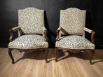Fauteuil (2) - Hout, Textiel - Lodewijk XV-stoelen Frankrijk