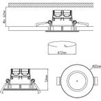 LED Spot - Inbouwspot - Trion Zagrona - 5W - Waterdicht IP65, Huis en Inrichting, Lampen | Spots, Metaal of Aluminium, Nieuw, Ophalen of Verzenden