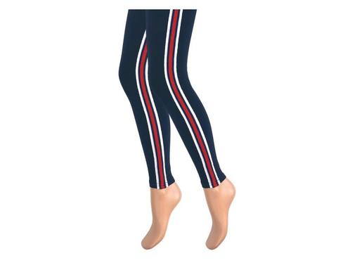 Dames legging - Katoen - Streep - Marine, Kleding | Dames, Leggings, Maillots en Panty's, Verzenden