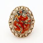 Ring - 14 karaat Geel goud - Mosagaat, Sieraden, Tassen en Uiterlijk, Ringen, Nieuw