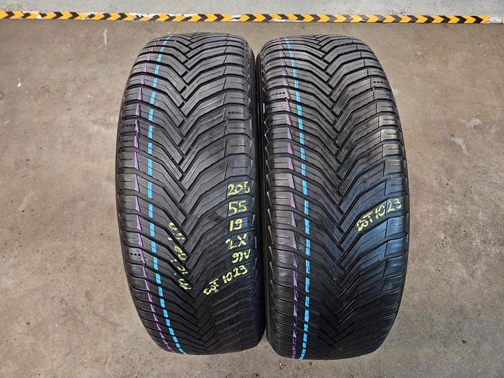 205/55/19 97V MICHELIN 4SEIZOENSBANDEN 5,5MM PROFIEL 2X, Auto-onderdelen, Banden en Velgen, 19 inch, Erkend duurzaam, All Season