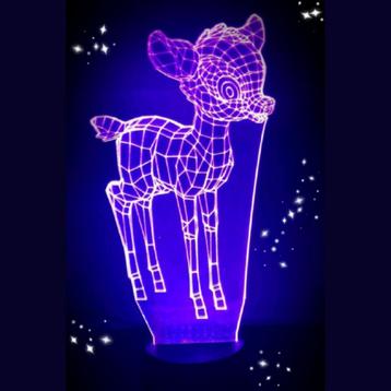 3D LED LAMP - BAMBI HERTJE beschikbaar voor biedingen