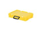 Koffer - 400 x 300 x H 90 mm - geel - stapelbak met deksel, Ophalen of Verzenden, Nieuw