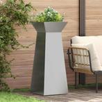 vidaXL Tuinpilaren Plantenbakken - 2 Stuks met Kom -, Verzenden, Minder dan 60 cm, Nieuw, Metaal