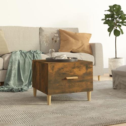 vidaXL Salontafel 50x50x40 cm bewerkt hout gerookt, Huis en Inrichting, Tafels | Salontafels, 50 tot 100 cm, Nieuw, Overige houtsoorten