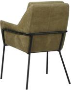 Leren design eetkamerstoel - Echt leer, Industrieel, Comfort, Huis en Inrichting, Stoelen, Overige kleuren, Nieuw, Leer, Ophalen of Verzenden