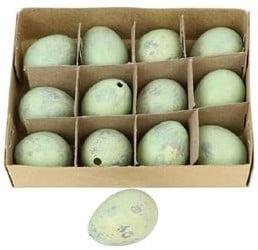 Kwarteleitjes Groen 12 stuks uitgeblazen voor decoratie, Huis en Inrichting, Woonaccessoires | Kunstplanten en Kunstbloemen, Nieuw