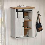 vidaXL Hangkast HALDEN met schuifdeur 49x22,5x70 cm, Huis en Inrichting, Keuken | Keukenelementen, Verzenden, Nieuw, Wit