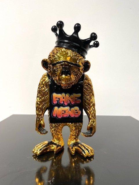 Van Apple - Graffiti Monkey - Fake News, Antiek en Kunst, Kunst | Schilderijen | Modern