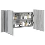 vidaXL Badkamerkast met spiegel en LED 90x12x45 cm acryl, Huis en Inrichting, Verzenden, Nieuw