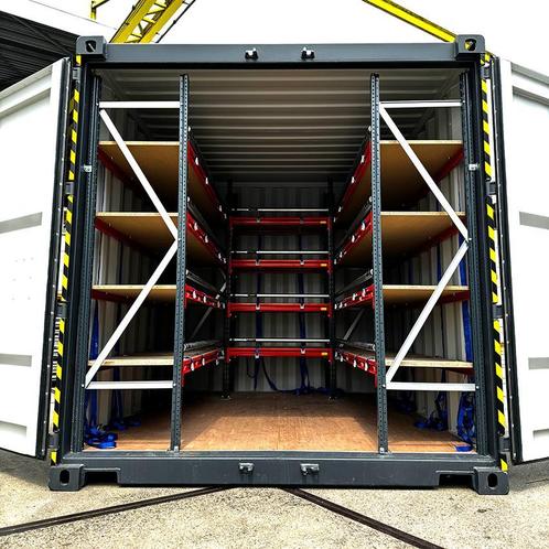 Maatwerk 10ft met maatwerk stelling en uitvalbeveiliging, Zakelijke goederen, Machines en Bouw | Keten en Containers