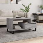 vidaXL Salontafel 90x49x45 cm bewerkt hout grijs sonoma, Minder dan 50 cm, 50 tot 100 cm, Verzenden, Nieuw