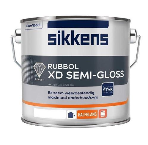 Sikkens Rubbol XD Semi Gloss - 2,5 Liter - alleen lichte..., Doe-het-zelf en Verbouw, Verf, Beits en Lak, Lak, Overige kleuren