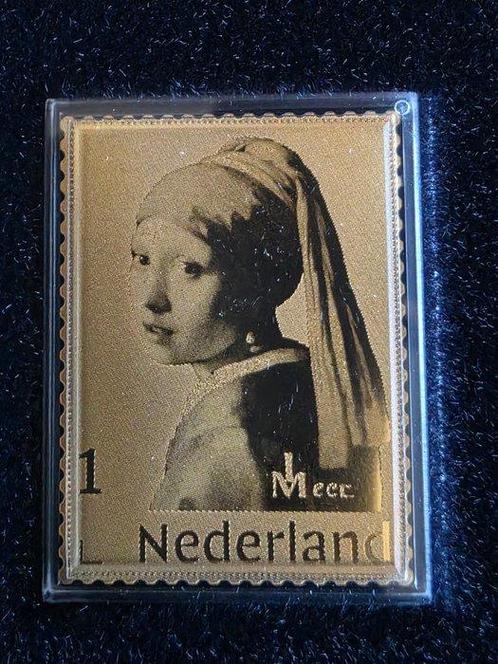 Nederland 2023 - Gouden postzegel Meisje met de Parel in, Postzegels en Munten, Postzegels | Nederland