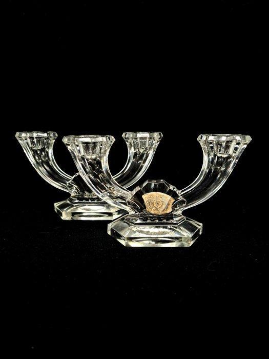 Val Saint Lambert - Kaarsenhouder Imperial (2) - Kristal -, Antiek en Kunst, Antiek | Glas en Kristal