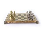 Bordspel - Bronze Schach Set Sparta Krieger, Antiek en Kunst