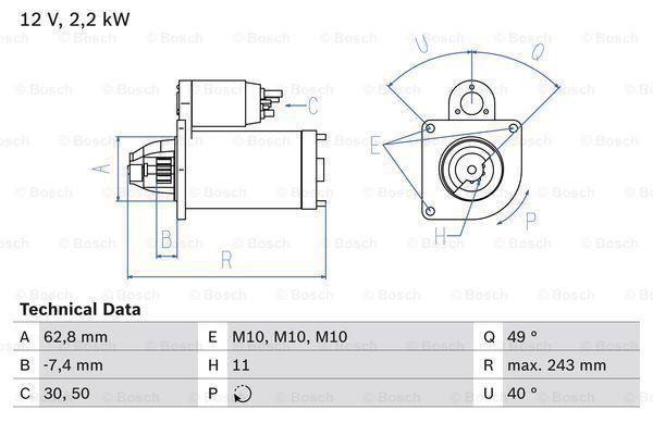 Startmotor / Starter FORD C-MAX (2.0 TDCi), Auto-onderdelen, Motor en Toebehoren, Nieuw, Ophalen of Verzenden