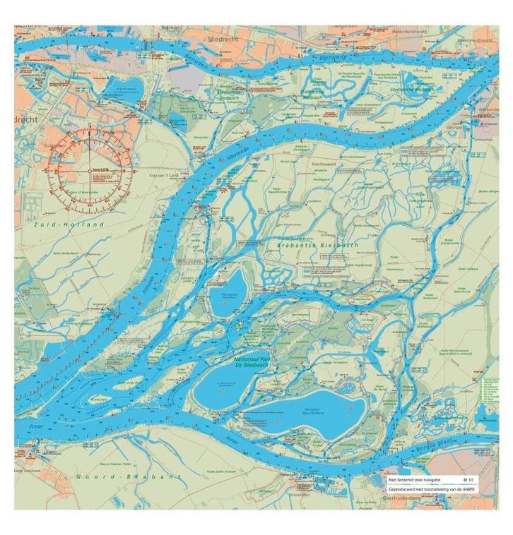Kaartkussen Biesbosch, Watersport en Boten, Accessoires en Onderhoud, Nieuw, Ophalen of Verzenden