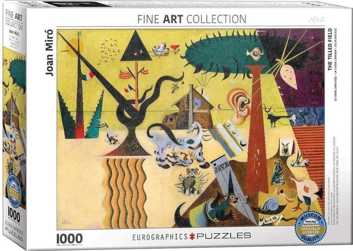 Joan Miro - The Tilled Field Puzzel (1000 stukjes) |, Hobby en Vrije tijd, Denksport en Puzzels, Nieuw, Verzenden