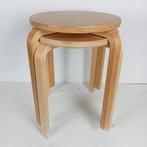 IKEA - Kruk (2) - Frosta - Multiplex berk - Twee stapelbaar, Antiek en Kunst