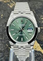 Rolex Datejust 41 - Green Dial - Jubilee - 126300 - New 2025, Staal, Polshorloge, Nieuw, Rolex