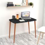 [en.casa] Bureau Kongsberg laptoptafel 70x90x60 cm marmer zw, Huis en Inrichting, Nieuw, Verzenden