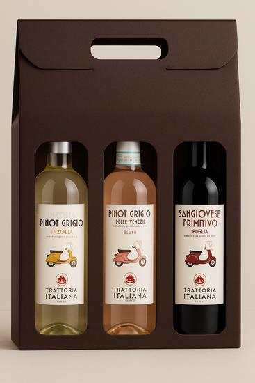 Trattoria 3 fles geschenkdoos, Verzamelen, Wijnen, Verzenden