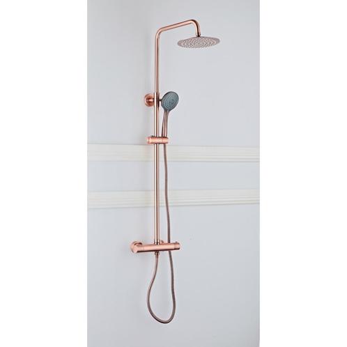 Opbouw Regendouche Set BWS Copper 20 cm met Handdouche, Doe-het-zelf en Verbouw, Sanitair, Kraan, Nieuw, Ophalen of Verzenden