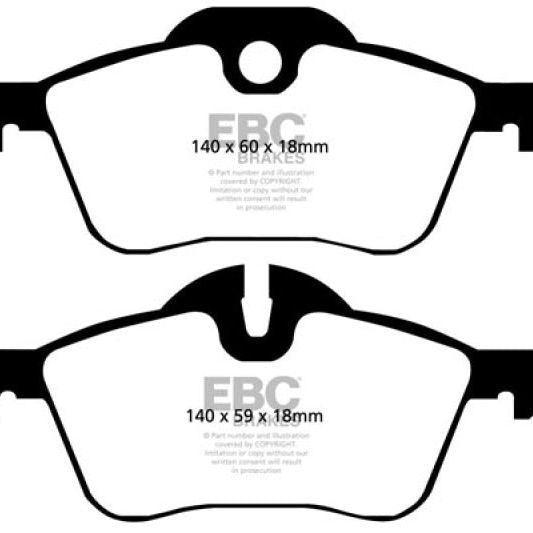 EBC 02-03 Mini Hardtop 1.6 Redstuff Front Brake Pads -, Auto-onderdelen, Remmen en Aandrijving, Ophalen of Verzenden