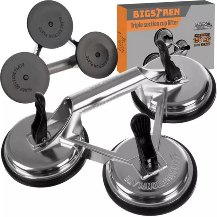 Bigstren Aluminium Vacuüm Zuignap - Veilig tillen tot 150.., Doe-het-zelf en Verbouw, Gereedschap | Handgereedschap, Nieuw, Ophalen of Verzenden