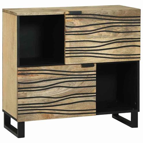 vidaXL Dressoir Bruin 80 x 33 x 75 cm massief mangohout, Huis en Inrichting, Kasten | Dressoirs, Nieuw, Minder dan 50 cm, Overige houtsoorten