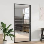 vidaXL Binnen Deur Zwart 102.5 x 201.5 cm Gehard glas en, Doe-het-zelf en Verbouw, Deuren en Horren, Verzenden, Nieuw