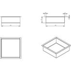 Wiesbaden Demis Inbouwnis - 30x30x7cm - RVS, Ophalen of Verzenden, Nieuw, Rvs