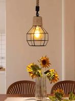 Nieuwe Vintage Hanglamp – Industriële Retro Henneptouw Lamp, Huis en Inrichting, Lampen | Hanglampen, Verzenden, Nieuw