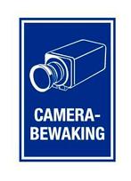 Waarschuwingsbord Camerabewaking PVC, Ophalen of Verzenden, Nieuw