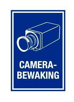 Waarschuwingsbord Camerabewaking PVC, Audio, Tv en Foto, Videobewaking, Ophalen of Verzenden