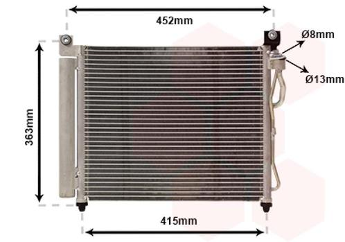 LUCHTCONDENSATOR VOOR KIA PICANTO SA 2004-2008 9760607000, Auto-onderdelen, Airco en Verwarming, Nieuw, Ophalen of Verzenden