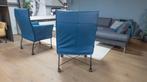 Fauteuil Montis Charly  met wiel Blauw leer, Ophalen of Verzenden, Zo goed als nieuw, 75 tot 100 cm, Leer