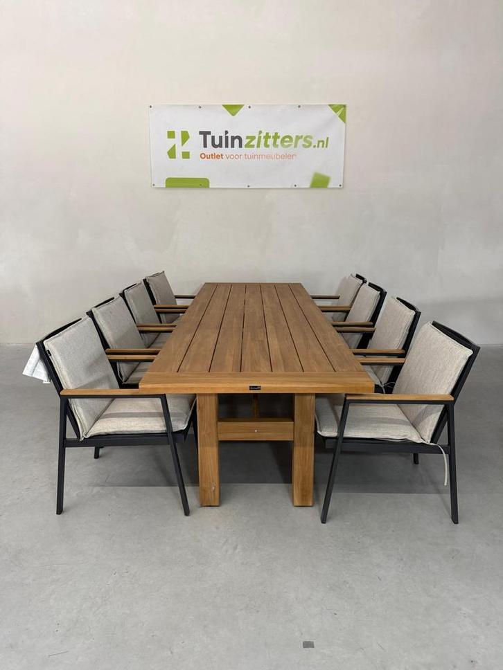 Hartman Lino / Yasmani 9-delige Diningset, Tuin en Terras, Tuinsets en Loungesets, Eettafel, Stoel, 8 zitplaatsen, Nieuw, Teakhout