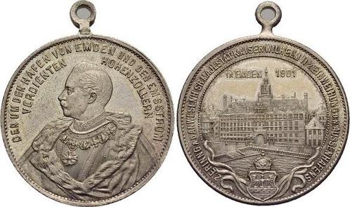 Bronze-medaille 1901 Emden-stadt, Postzegels en Munten, Penningen en Medailles, Verzenden