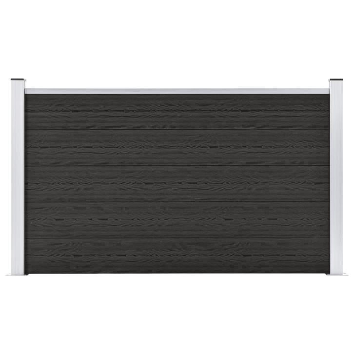 vidaXL Schutting 180x105 cm HKC grijs, Tuin en Terras, Schuttingen, Nieuw, Kunststof, 1 tot 2 meter, Verzenden