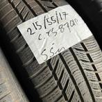 2 x Continental 215-55-17 Winterbanden 5,5mm, Auto-onderdelen, 17 inch, Band(en), Personenwagen, Gebruikt