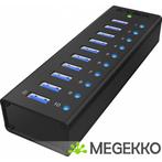 ICY BOX IB-AC6110 10-Port USB 3.0 Hub, Computers en Software, USB Sticks, Verzenden, Nieuw, ICY BOX