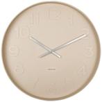2dekans | Karlsson Wandklok Mr. Brown - Bruin - Ø51cm -, Ophalen of Verzenden, Zo goed als nieuw