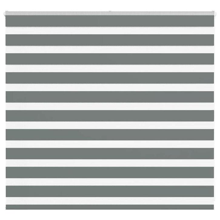 Donkergrijs Zebra Rolgordijn 160x100 | Retourdeal OP = OP..., Huis en Inrichting, Stoffering | Gordijnen en Lamellen, Grijs, Nieuw
