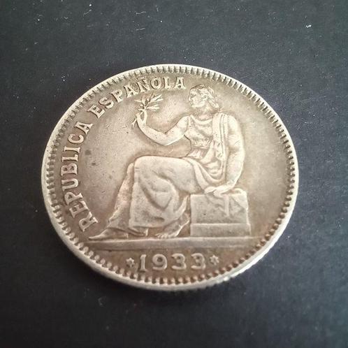 Spanje. 1 Peseta 1933 *34 (Free shipping) (Zonder, Postzegels en Munten, Munten | Europa | Niet-Euromunten