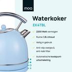 2dekans | MOA Waterkoker Retro - 1,8 Liter - Elektrische, Witgoed en Apparatuur, Waterkokers, Ophalen of Verzenden, Zo goed als nieuw
